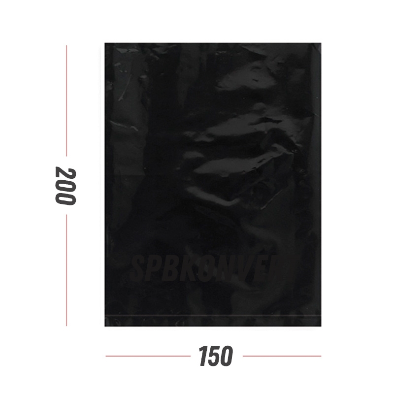 ЧЕРНЫЙ УПАКОВОЧНЫЙ ПАКЕТ 15х20 cм / ПВД 75 мкм PVD150/200/75/black - фото 37232