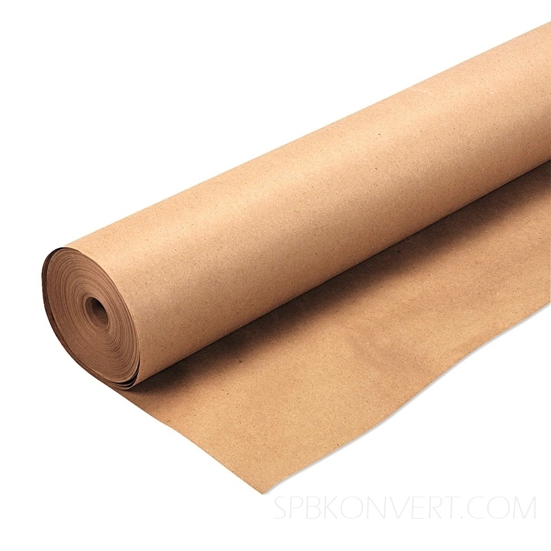 Крафт бумага 80 г/м² рулон 42 см, длина 50 м kraft-roll-42/50 - фото 40915