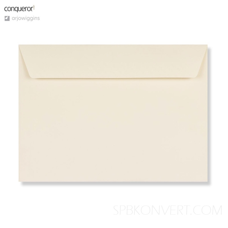 CONQUEROR LAID IVORY C4 229х324 мм конверт с тиснением верже | 120 г/м² | Пр-во UK QR503 - фото 41025