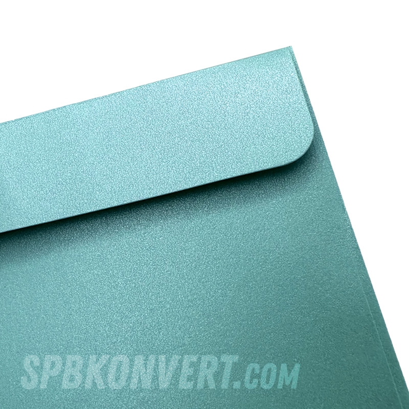TURQUOISE PEARL C6 114х162 мм дизайнерский конверт бирюзовый металлик | 100 г/м² M-C6-turquoise