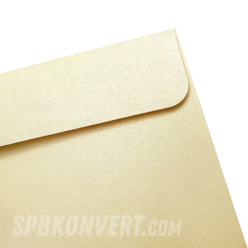 CREAM PEARL DL 110х220 мм дизайнерский конверт кремовый металлик | 100 г/м² M-DL-cream