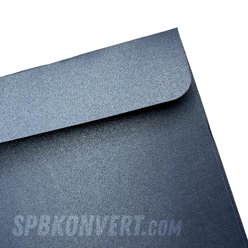 DARK BLUE PEARL дизайнерский квадратный конверт 170х170 мм синий металлик | 100 г/м² M-170-dark-blue