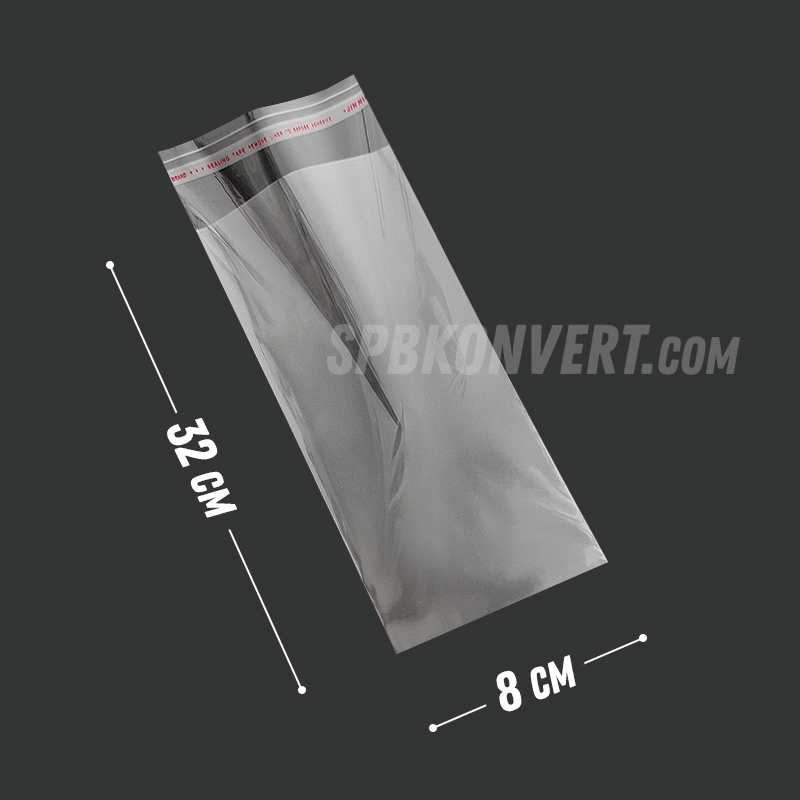 ПАКЕТ С КЛЕЕВЫМ КЛАПАНОМ 8х32 см | Бопп 25 мкм PP8/32