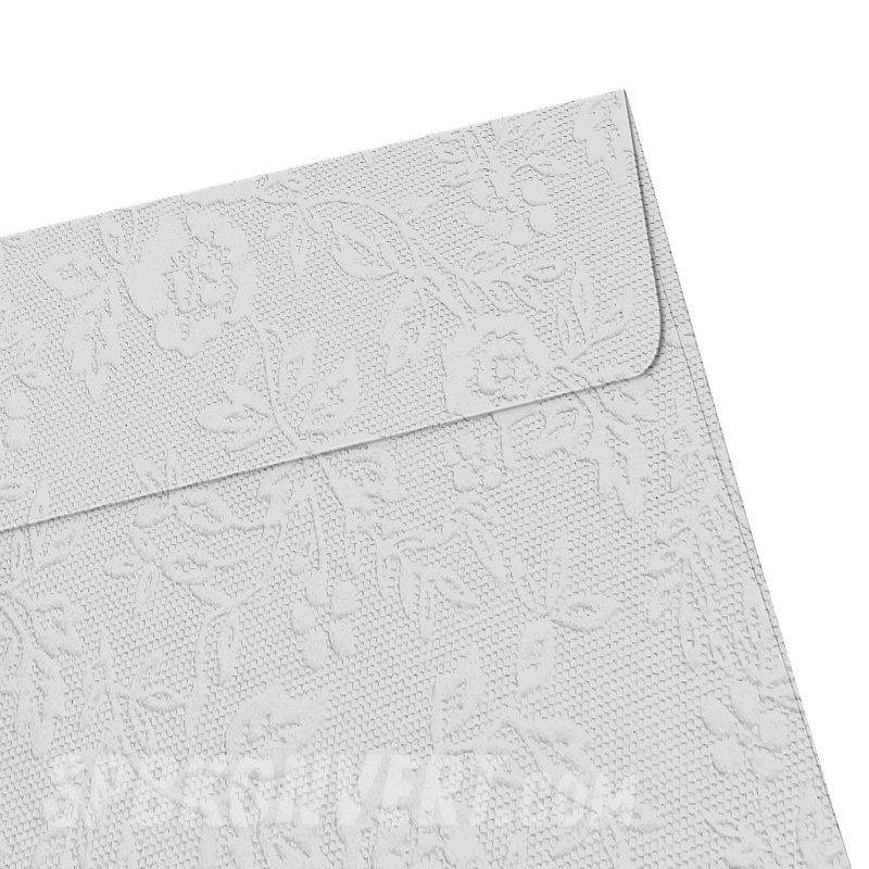 WHITE I FLOWER C6 114х162 мм конверт белый перламутр с цветами | 120 г/м² FLOW-C6-27