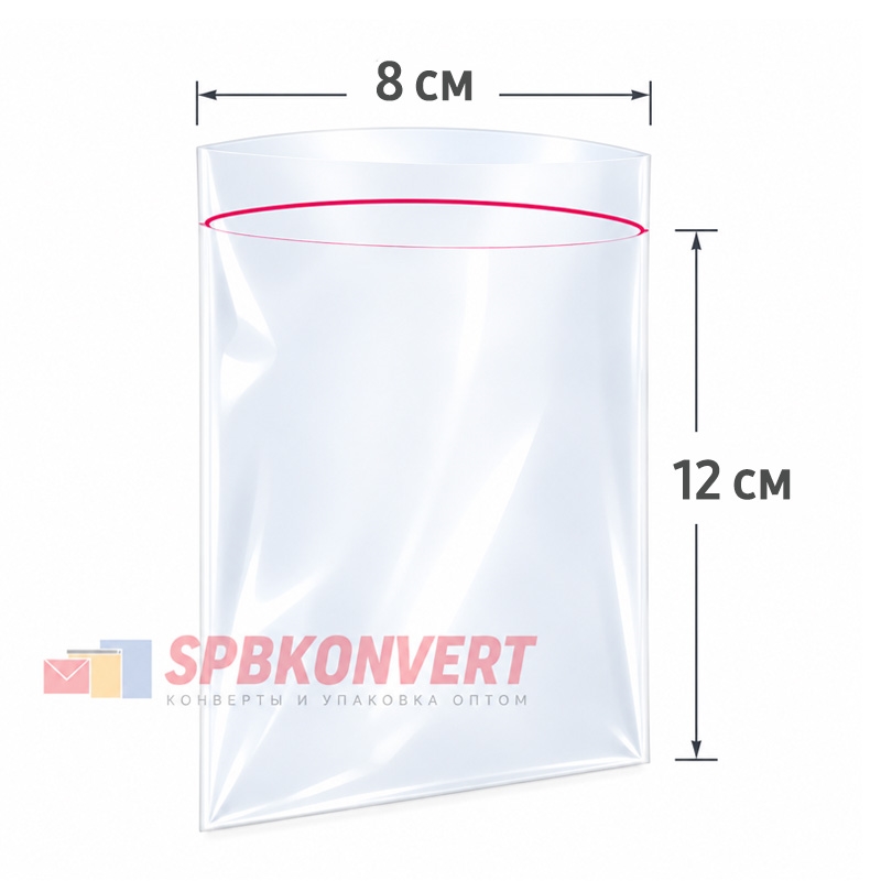 ПАКЕТ С ЗАМКОМ ZIP-LOCK 8*12 см | плотный 80 мкм ZIP80.8х12