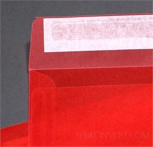 КОНВЕРТ ИЗ КРАСНОЙ КАЛЬКИ COLORS CONTACT Е65 110х220 мм полупрозрачный Colors_Contact_54