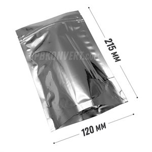 МЕТАЛЛИЗИРОВАННЫЙ ПАКЕТ ДОЙ-ПАК 120х215+40 мм, zip-lock D2003