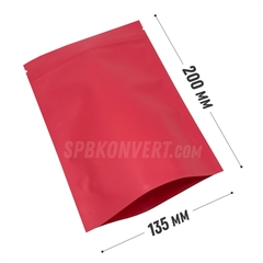 КОРАЛЛОВЫЙ ПАКЕТ ДОЙ-ПАК 135*200+40 мм матовый zip-lock D3200