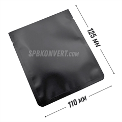 ЧЕРНЫЙ САШЕ ПАКЕТ 110х125 мм трехшовный | под запайку SPB110/125
