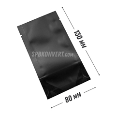 ЧЕРНЫЙ САШЕ ПАКЕТ 80х130 мм трехшовный | под запайку SPB80/130
