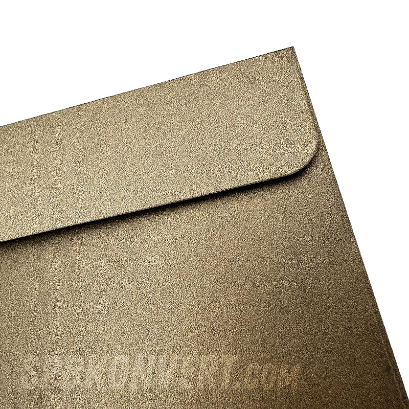 BRONZE PEARL дизайнерский квадратный конверт 170х170 мм бронзовый металлик | 100 г/м² M-170-bronze