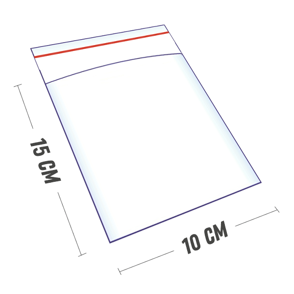 ПАКЕТ С КЛЕЕВЫМ КЛАПАНОМ 100х150 мм / Бопп 25 мкм PP10/15