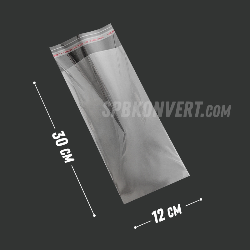 ПАКЕТ С КЛЕЕВЫМ КЛАПАНОМ 12х30 см | Бопп 25 мкм PP12/30