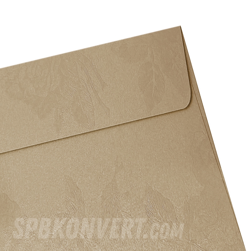 IVORY FLOWER C6 114х162 мм конверт бежевый перламутр с цветами | 120 г/м² FLOW-C6-20