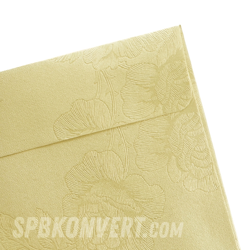 CREAM II FLOWER C6 114х162 мм конверт кремовый перламутр с цветами | 120 г/м² FLOW-C6-20