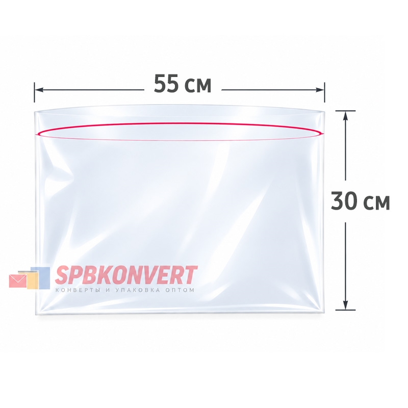 ПАКЕТ С ЗАМКОМ ZIP-LOCK 55х30 см 80 мкм Россия ZIP80.55х30