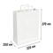КРАФТ ПАКЕТ 320х200x370 мм | Белый | Плоские ручки 320/200/370 white/flat