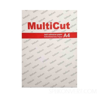 1 наклейка на листе А4. В упаковке 100 листов A4. Multilabel (Испания)